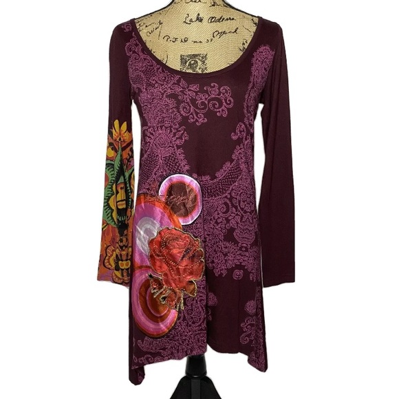 Desigual Long Sleeve Tunic Shirt Dress - Picture 1 of 11